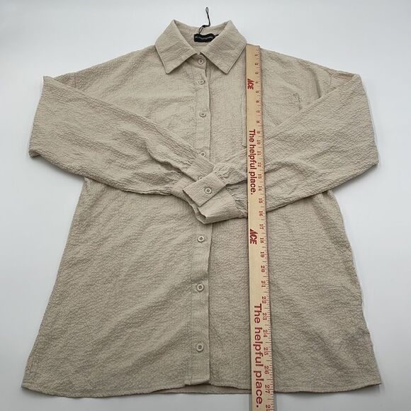 NWOTS pretty little thing cream ruched button down top - Picture 5 of 12